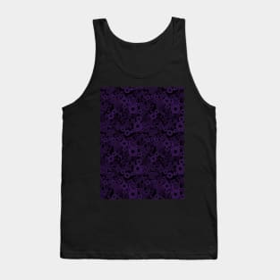 Purple and Black Spiral Pattern Tank Top